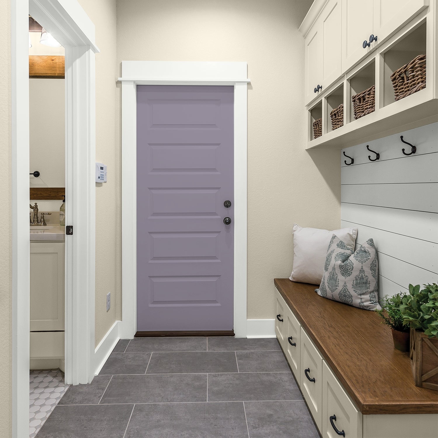 Glidden One Coat Interior Paint and Primer, Tin Lizzie / Purple, 1-Quart, Semi-Gloss