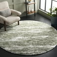 thumbnail image 2 of SAFAVIEH Tahoe Leann Solid Shag Area Rug, Ivory/Green, 6'7" x 6'7" Round, 2 of 10