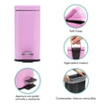 thumbnail image 3 of Bote De Basura Bath Styles 5l Con Cierre Suave Color Rosa, 3 of 10
