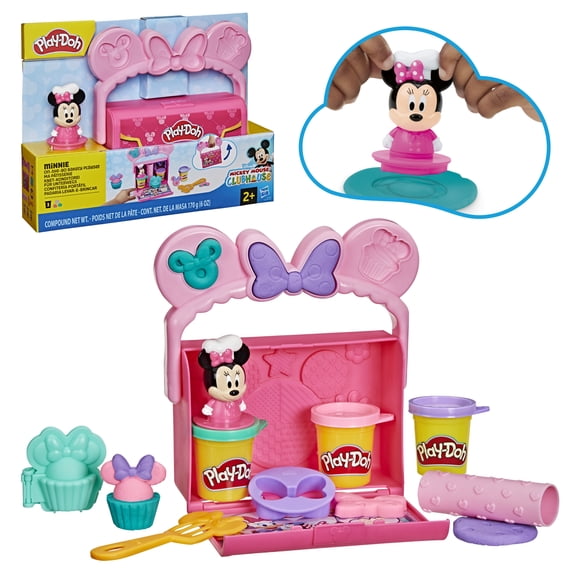 Play-Doh Disney Junior On-the-Go Bakery Playset with Minnie, Kids Arts & Crafts 2 