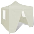thumbnail image 2 of vidaXL Cream Foldable Tent 9.8'x9.8' with 4 Walls, 2 of 20