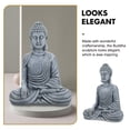 thumbnail image 4 of Aquarium Statue en Résine Bouddha Assis Style Zen Ornement Artware en Résine, 4 of 8