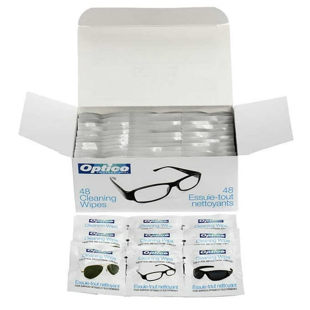 Optico Professional – Lingettes nettoyantes pour surfaces optiques et  appareils électroniques, 3 x 60 lingettes