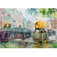 thumbnail image 2 of Kotinova, Galina 14x11 White Modern Wood Framed Museum Art Print Titled - Summer rain. Griffins, 2 of 4