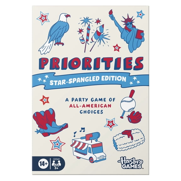 Priorities Star-Spangled Edition Game, Party Game of All-American Choices, Teens, Family, Fun Summer Activities for Kids & Families, Ages 14