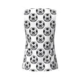 thumbnail image 5 of Picia Happy Soccer Pattern Women's Workout Tank Top,Breathable Activewear,Slim Fit Athletic Top,Versatile Workout Moisture-wicking top-Small, 5 of 9