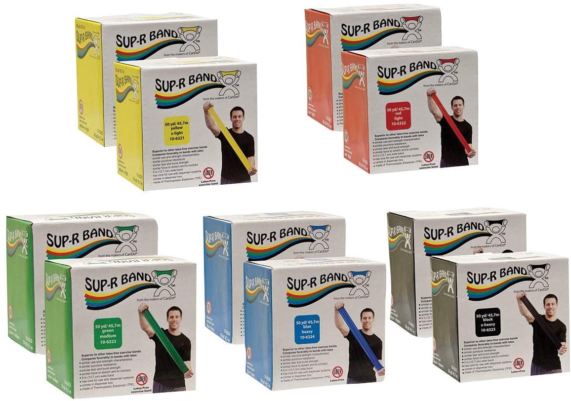 Sup-R Band Latex-Free Exercise Band 25 Yard Roll Silver, XX-Heavy
