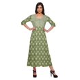 thumbnail image 1 of Moomaya Kurta Imprimée en Ligne A pour Femmes Manches 3/4 Tunique d'Été, 1 of 5