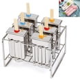 thumbnail image 1 of Cubo de hielo con molde para helado artesanal de acero inoxidable de 6 rejillas, 1 of 3