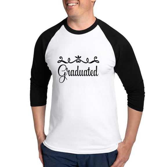 CafePress - Graduated Baseball Jersey - Cotton Baseball Jersey, 3/4 Raglan Sleeve Shirt