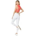 thumbnail image 3 of YELETE Women's Active Lace-Up Mesh Side Workout Leggings Bright White M, 3 of 4