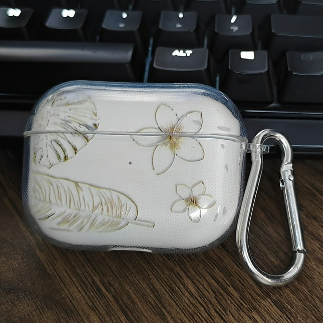 Bamboohart Line Leaf Pattern Protective Case Suitable for AirPods 1/2/3/4th Generation AirPods Pro AirPods Pro 2 Scratch-Resistant and Wear-Proof Design with Precise Cutouts