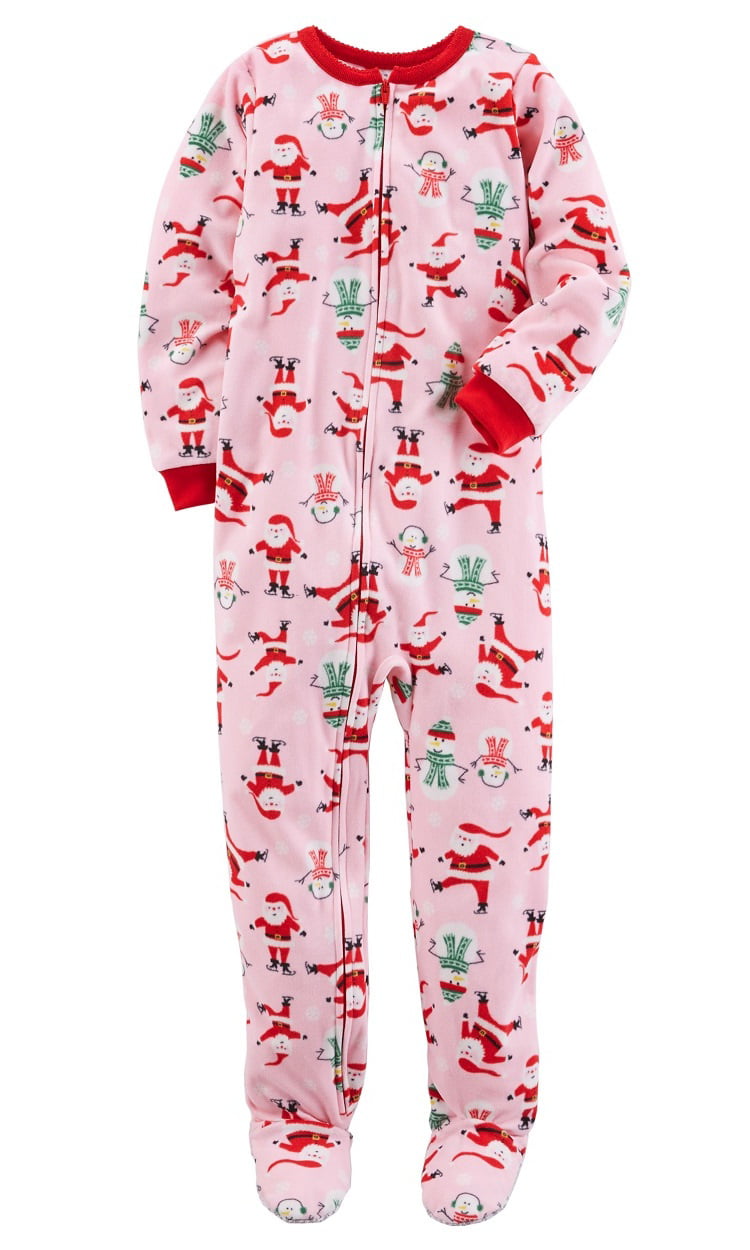 Free Shipping! 18 Months Carter's Baby Girl 1 Piece Christmas Fleece Pajamas 