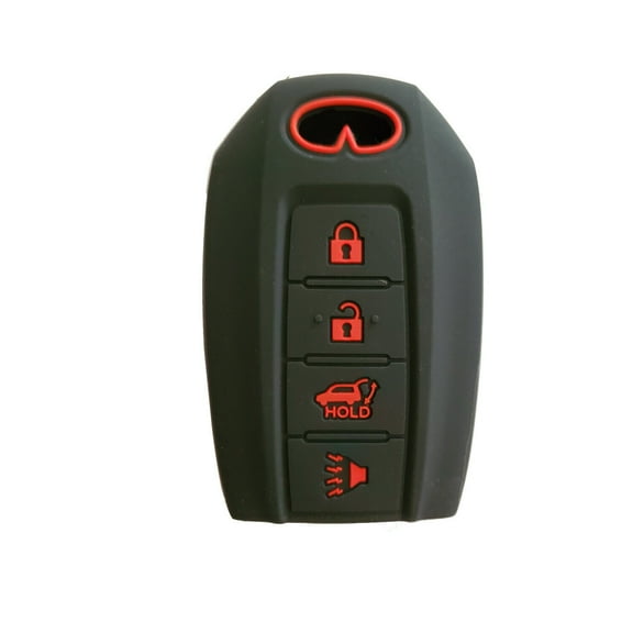 Silicone Cover Entry Fob Case Skin EntryHolder for Q50 Q60 QX60 Infiniti 4B Key (black)