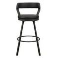 thumbnail image 4 of Lexicon Appert Metal Swivel Pub Height Chair in Silver/Black (Set of 2), 4 of 8