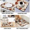 thumbnail image 4 of Washable Rubber Colorful Floral Dish Drying Mats for Kitchen Counter Home Large Coffee Bar Pad Accessories and Decor for Utensils Stemware 19.5''x12'', 4 of 7