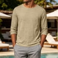 thumbnail image 2 of Busydd Mens Long Sleeve Tee Shirts Casual Breathable Solid Color T Shirts for Man Fashion Classic Crew Neck T-Shirts L, 2 of 9