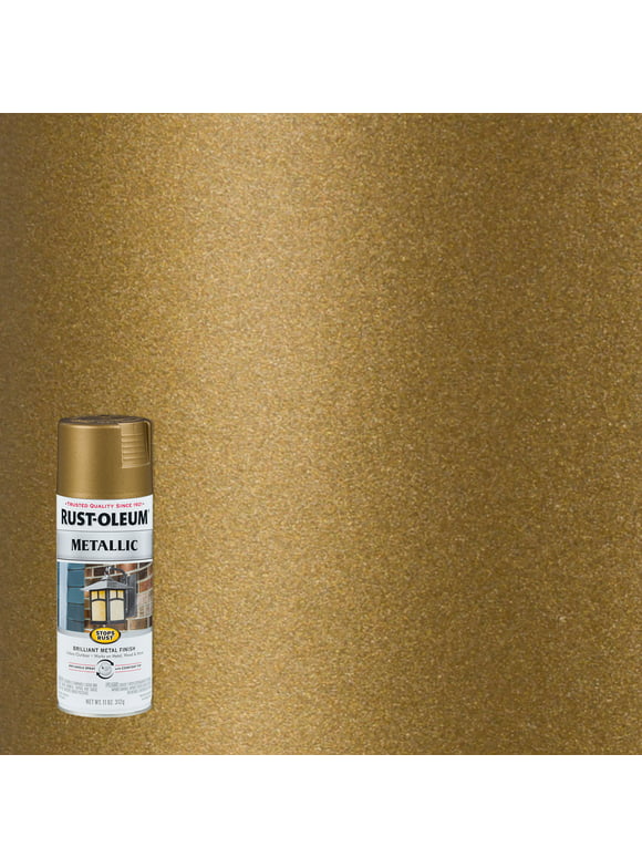 Champagne Bronze, Rust-Oleum Stops Rust Metallic Protective Enamel Spray Paint, 11 oz