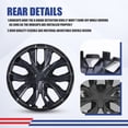 thumbnail image 5 of Wheel Rims Covers 17 inch 4 Pieces ,for 2014-20 NISSAN ROGUE Compatible with Steel Wheels and Snap on Installation Hubcaps ABS+PC Material (Black Matte), 5 of 9