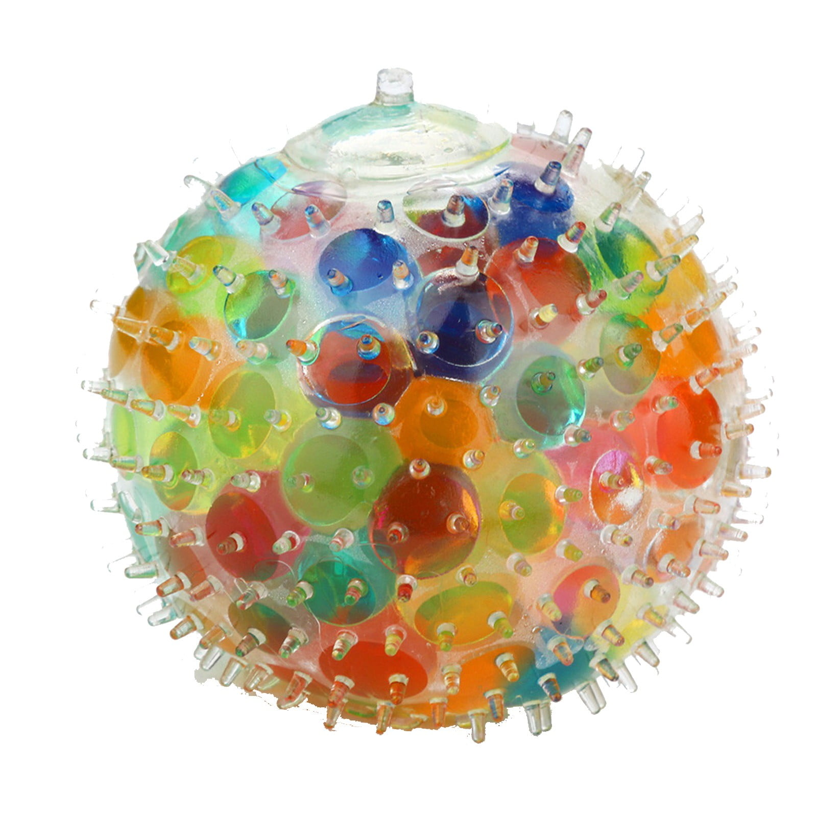 Stress Relief Spongy Rainbow Ball Toy Squeezable Stress Squishy Toy 2.4 inch