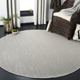 thumbnail image 2 of SAFAVIEH Courtyard Alana Contemporary Indoor/Outdoor Area Rug, 6'7" x 6'7" Round, Light Grey, 2 of 10