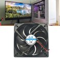 thumbnail image 2 of 120MM 5V/12V/24V Cooling Fan for Chassis Modem Receiver Extractor Fan Pipe Duct Exhuast Fan Plastic Welding Equipment Multicolor, 2 of 4