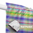thumbnail image 4 of Swag Valance Curtains for Windows, Slate Blue Plaid Light Filtering Kitchen Curtains with Rod Pocket, Colorful Vintage Check Farmhouse Window Treatment Valances for Living Room, 36x63 - 2 PCS, 4 of 9