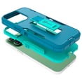 thumbnail image 3 of CoverON For Apple iPhone 14 Pro Max Phone Case, Military Grade Heavy Duty Full Body Kickstand Cover, Turquoise, 3 of 9