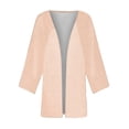thumbnail image 5 of Htigea 3/4 Length Sleeve Cardigan for Women Lightweight Open Front Cardigan Lightweight Casual Beach Cover Ups Beige M, 5 of 5
