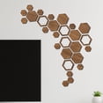 thumbnail image 4 of Pegatinas de pared Sunnimix de madera Hexagonal para decoración del Hogar, 4 of 8