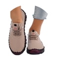 thumbnail image 3 of YLYL Women's Leather Flat Shoes Non-Slip Soft Bottom Breathable Round Toe Mom Loafers, 3 of 6