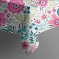 thumbnail image 5 of Pioneer Flower Floral Print Pattern Square Tablecloth,Waterproof Square Table Cover,Wipeable Spillproof Washable Table Cover for Home Kitchen Party Decor 60"x60"(152x152cm), 5 of 6