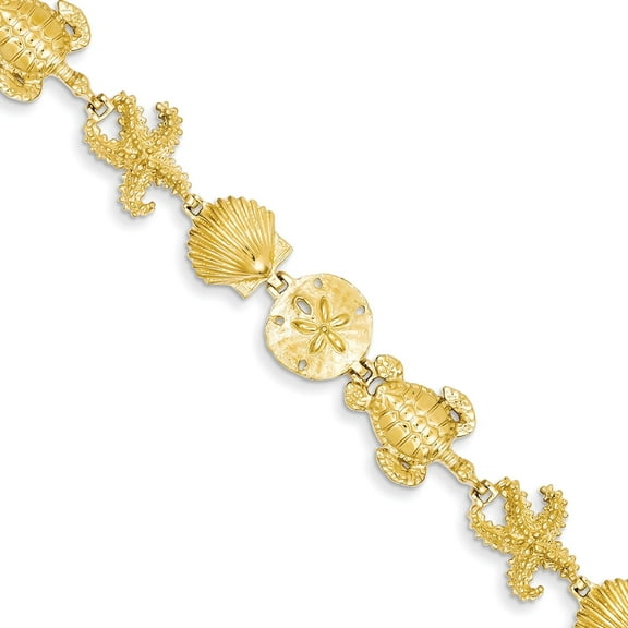 14k Sea Life Theme Bracelet