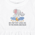 thumbnail image 4 of Inktastic My Pop Pop Loves Me to the Moon and Back Elephants in Clouds Girls Baby Dress, 4 of 5