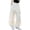 White, variant on Girls Cargo Pants Solid Side Pocket Elastic Waist Drawstring Adjustable Straight Trousers 5-15 Years