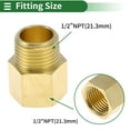 thumbnail image 2 of Accesorios de tubería de latón Unique Bargains 1/2"NPT Unión hembra x macho 2 Pcs, 2 of 7