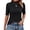 01-Black, variant on PINKSIR Tshirts for Women Mock Neck Short Sleeve Casual and Turtleneck for Summer Black L