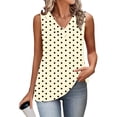 thumbnail image 5 of Mifsaly Polka-Dot Tank Top Women V-Neck Sleeveless Cotton Tops Loose Casual Blouses Breathable Lightweight Summer Basic Tee XL, 5 of 6