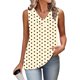 thumbnail image 3 of Mujeres sin mangas Tops verano no posicionado impresión rayas cuello en V blusa casual Mujeres cuello en V Tops de verano, 3 of 6