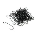 thumbnail image 3 of 100 Worm Hooks Barbed Big Hook - Black, 2# 2, 3 of 9