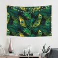 thumbnail image 2 of Easygdp Peacock Feathers2 Tapestry Wall Hanging, Wall Tapestries for Bedroom Aesthetic Living Room Office Decor 60x40in, 2 of 8