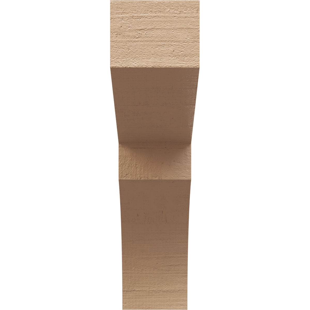 3"W x 12"D x 12"H Thin Monterey Rough Cedar Woodgrain TimberThane Corbel, Primed Tan