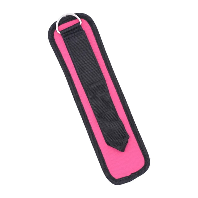 Ankle Strap Neoprene Padded Leg Training Ankle Cuff for Kickbacks Gym Leg Straps Dual Rings Pink
