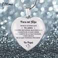 thumbnail image 2 of Colgante de corazón de español Para Mi Hija y Para Mi Hijo Para mujer, regalo de cumpleaños, regalos de graduación, joyería, collar, llavero, 2 of 4