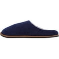 thumbnail image 5 of Mens Easy Slip On Fleece Lined Winter Mule Slippers with Hard Sole - Navy - Large (US 11-12), 5 of 7