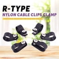thumbnail image 4 of shiyou-60 Pack Black 5/8 Inch Nylon Plastic R-Type Cable Clips Clamp Kit, Nylon Screw Mounting Cord Fastener Clips with 60 Pack Screws for Wire Management, 4 of 4