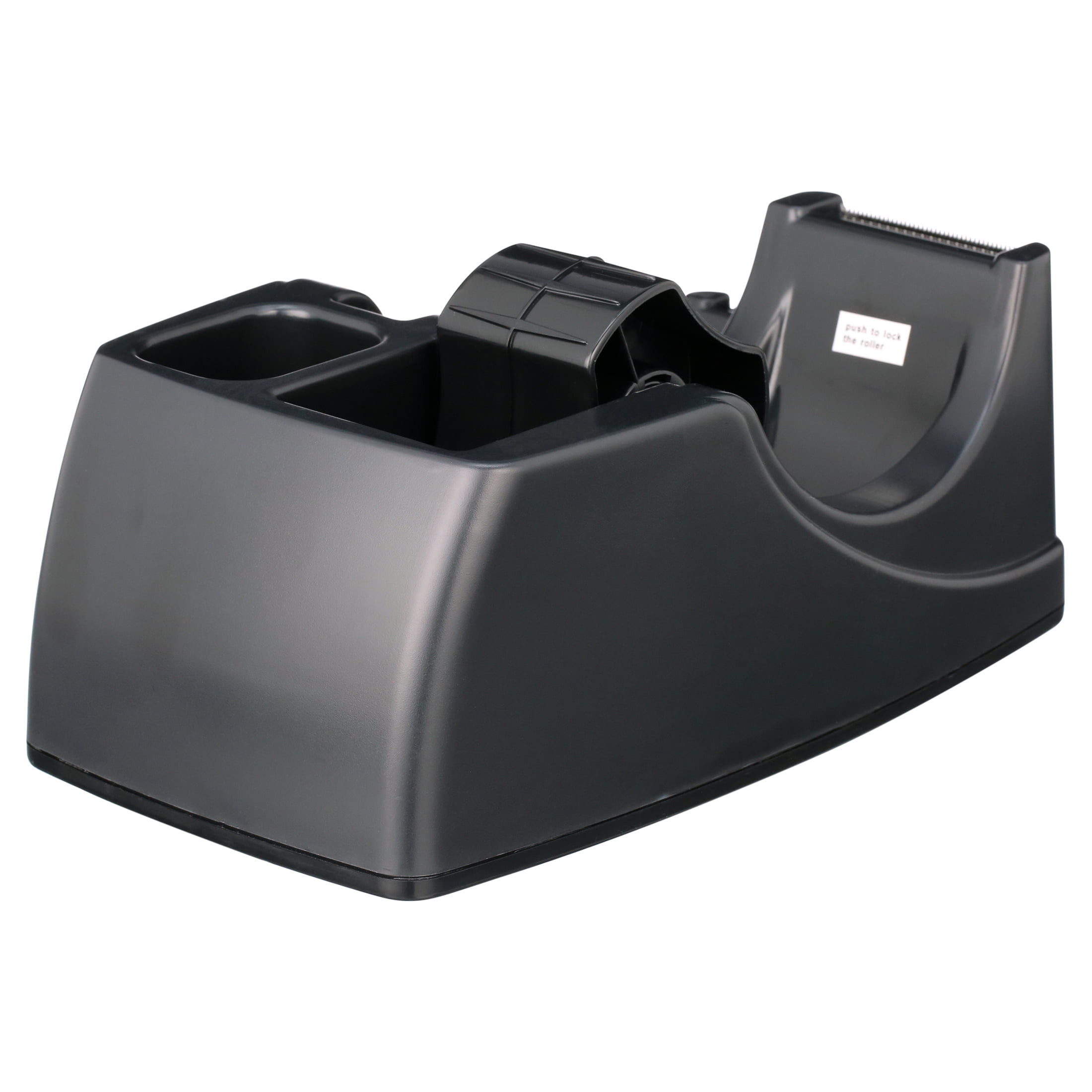 Officemate Multi-Purpose Tape Dispenser and Desk Organizer, Recycled, Black