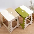 thumbnail image 3 of Plastic Folding Stool Bathroom Small Bench Portable Folding Stool - Size Large (Beige), 3 of 7