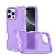 thumbnail image 5 of for iPhone 13 Clear Case, Transparent Hybrid Phone Case [Rugged PC Back & Silicone/TPU Bumper & Hard PC Front Frame] Non-Yellowing Slim 3-in-1 Protective Cover for iPhone 13, Purple, 5 of 7