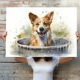 thumbnail image 4 of Norwegian Lundehund Dog Canvas Bathroom Décor - Unique Bath Wall Decor - Modern Canvas Bathroom Wall Art - Room Decor - Bathroom Decorations - Restroom Sign - Wall decor living room, 4 of 4